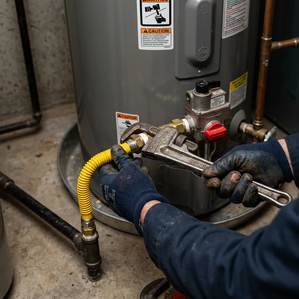 Gas Line Repair & Reconnection